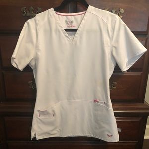 White Scrub Top